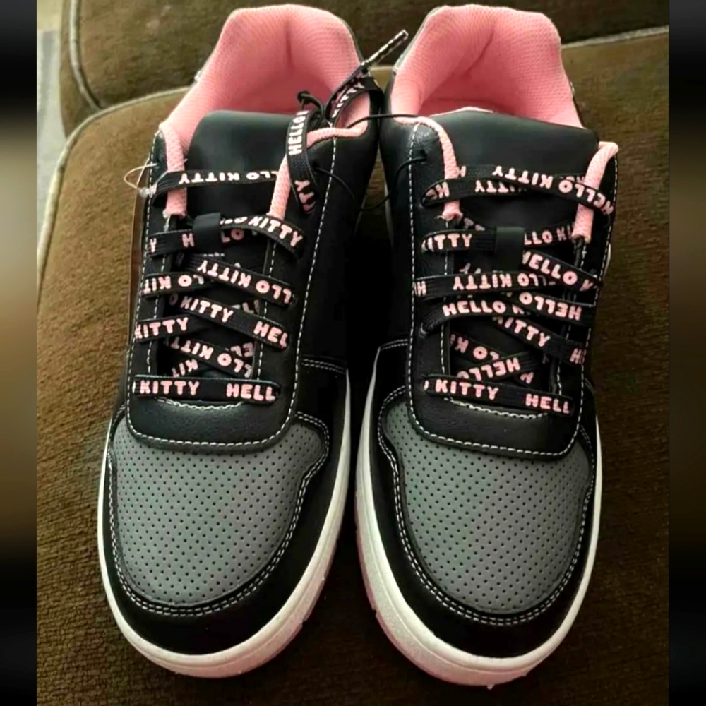 New Black Hello Kitty Size 9 Womens Sneakers